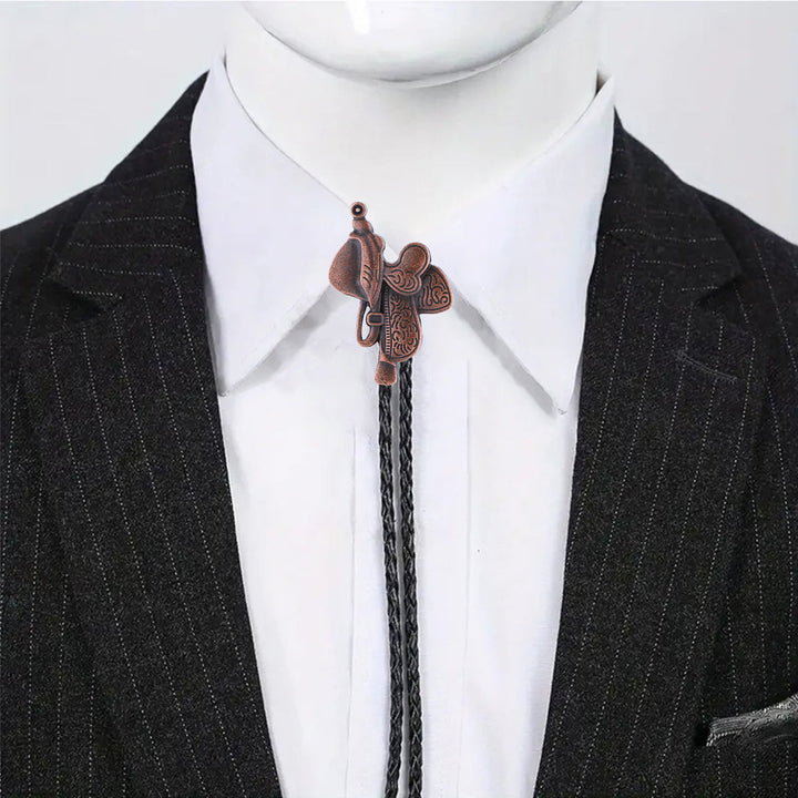 Vintage Horse Saddle Bolo Tie  - image 13