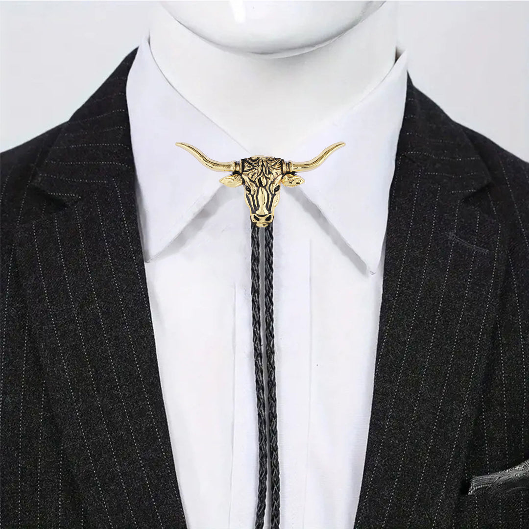 Strength & Health Western Longhorn Bull Spirit Bolo Tie - image 9