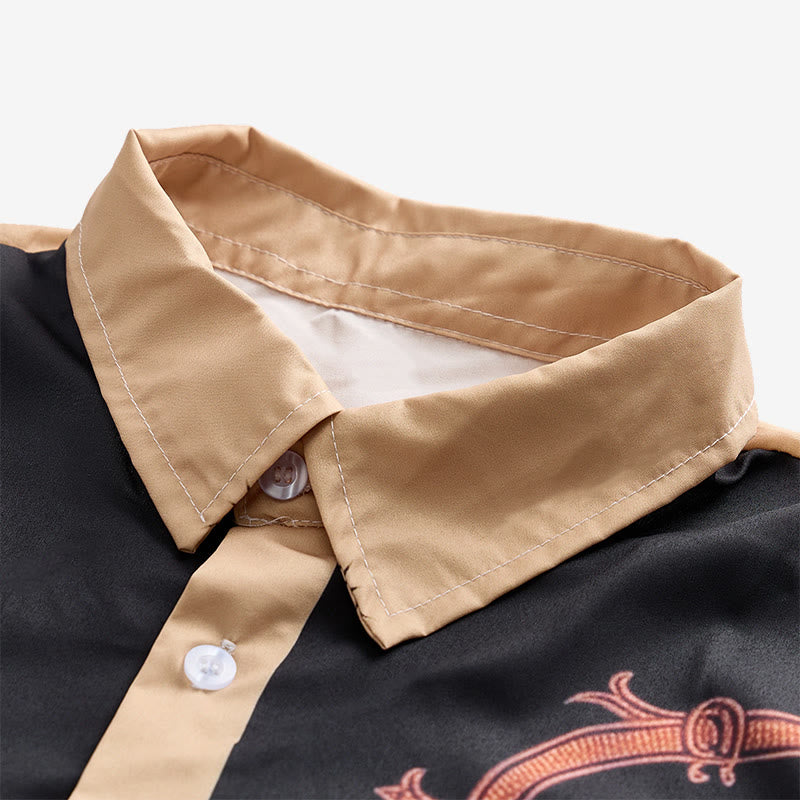 Men's Ethnic Western Cowboy Pattern Casual Shirt - image 4
