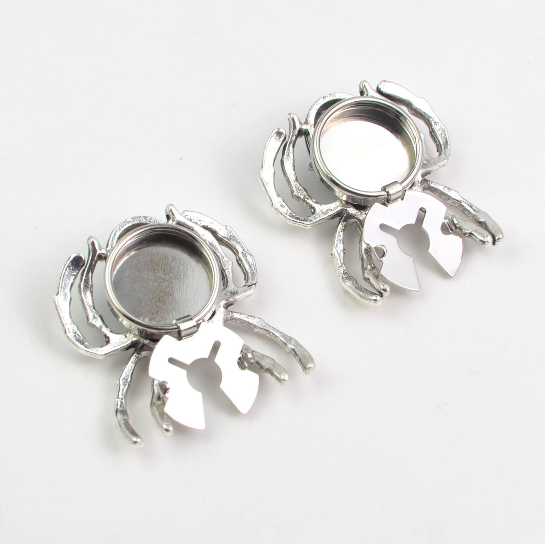 1 Pair Night Crawler Spider Snap-On Shirt Insect Button Covers - image 3