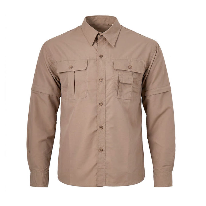 Men's Tactical Convertible Zip-Off Sleeve Workwear Shirt - image 12