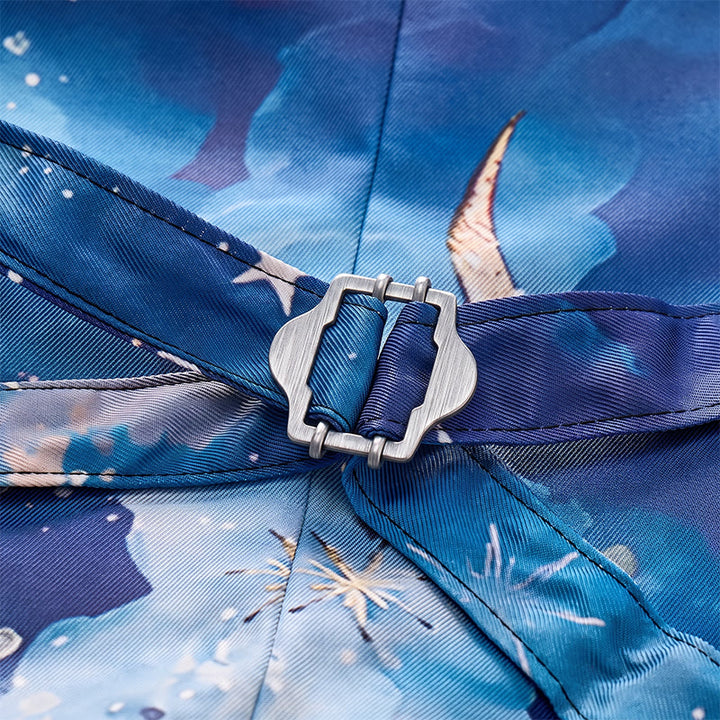 Men's Starry Night Print Party Wear Suit Vest - image 9