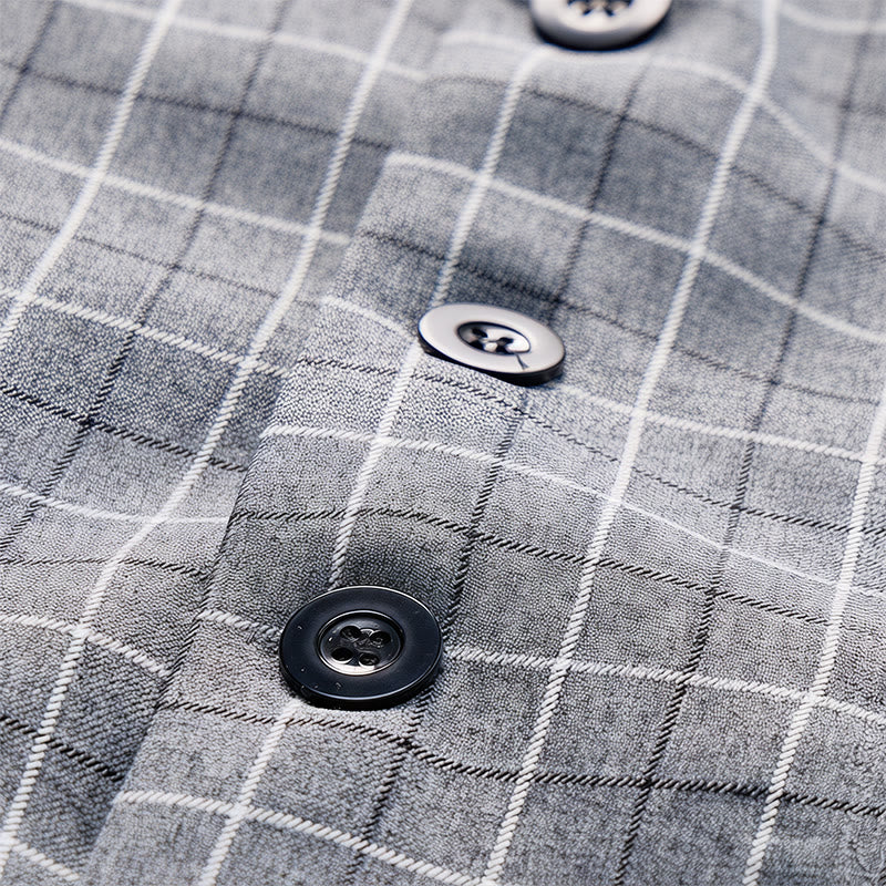 Men's Gray Checkered Formal Business Suit Vest - image 5