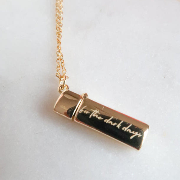 Flaming Heart Lighter-Shaped Pendant Necklace - image 3