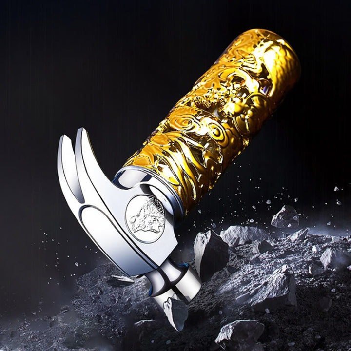 Gold Hammer-Shaped Wolf Emblem Butane Lighter - image 2