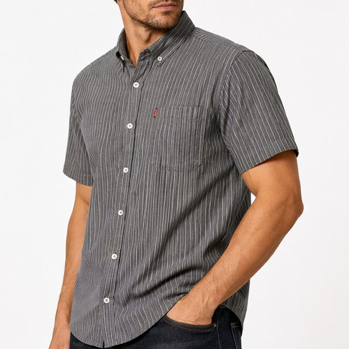 Work To Weekend Everyday Striped Cotton Shirt - image 3