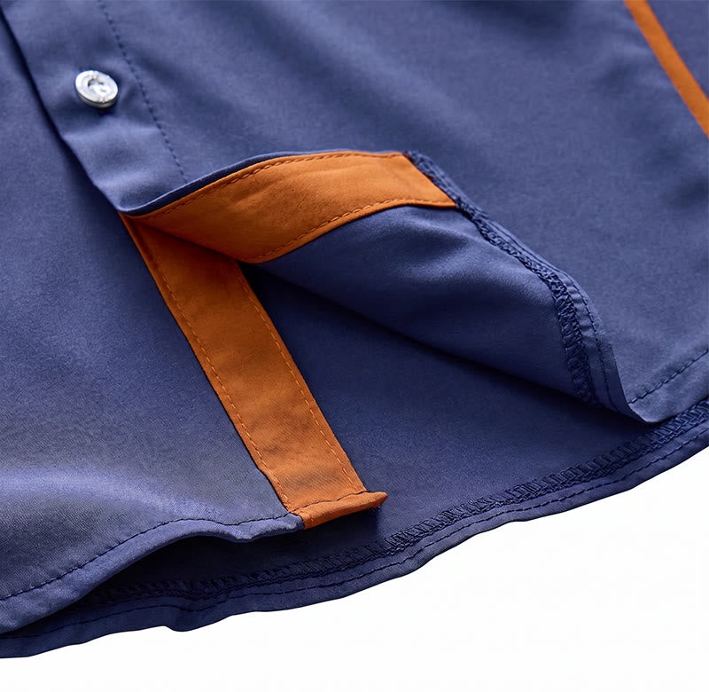 Men's Trendy Two-Tone Contrast Trim Cotton Shirt - image 10
