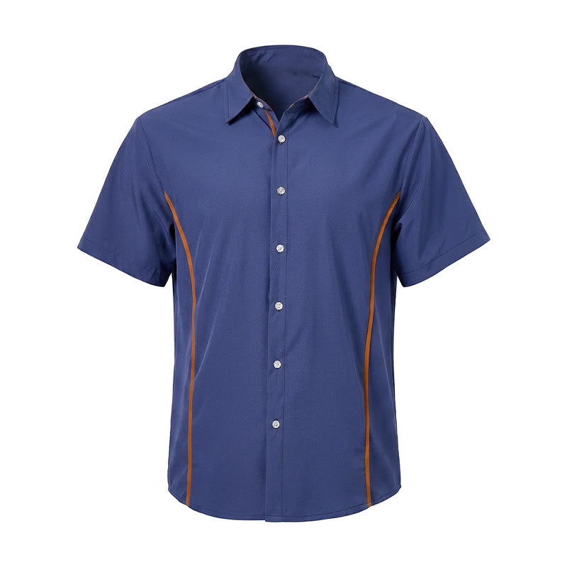 Men's Trendy Two-Tone Contrast Trim Cotton Shirt - image 12