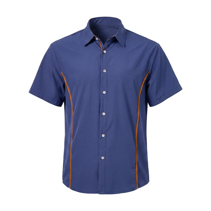 Men's Trendy Two-Tone Contrast Trim Cotton Shirt - image 12