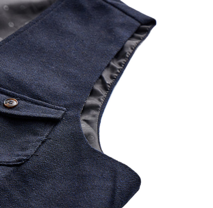 Men's American Vintage Herringbone Wrinkle Resistant Suit Vest - image 19