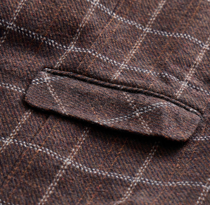 Men's Notch Lapel Plaid Party Daily Suit Vest - image 10