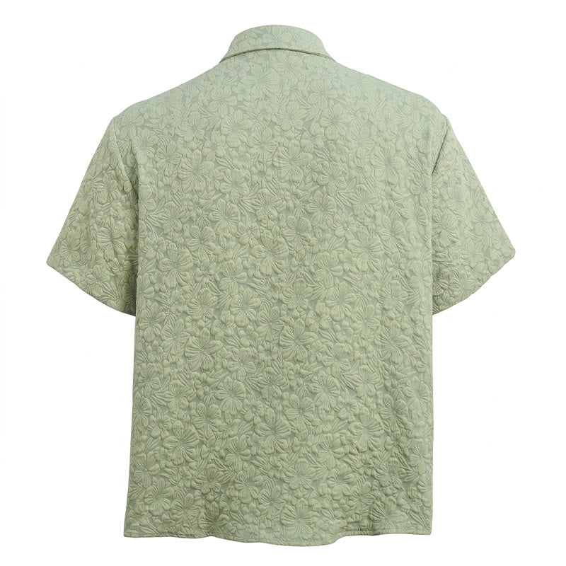 Men's Floral Holiday Summer Daily Casual Textured Cotton Shirts - image 12