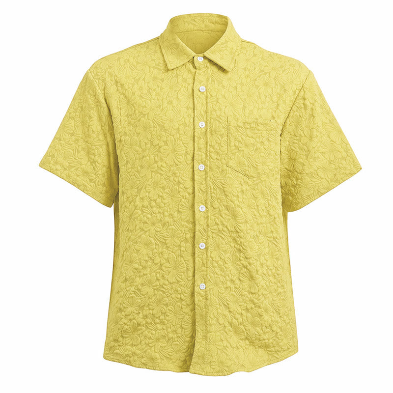 Men's Floral Holiday Summer Daily Casual Textured Cotton Shirts - image 13
