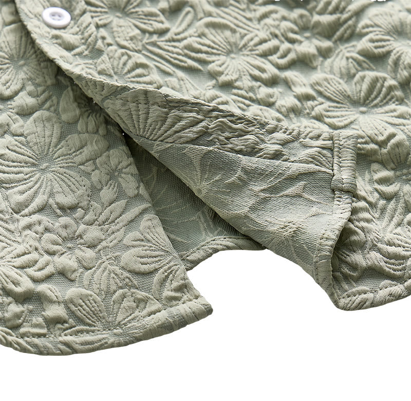 Men's Floral Holiday Summer Daily Casual Textured Cotton Shirts - image 9