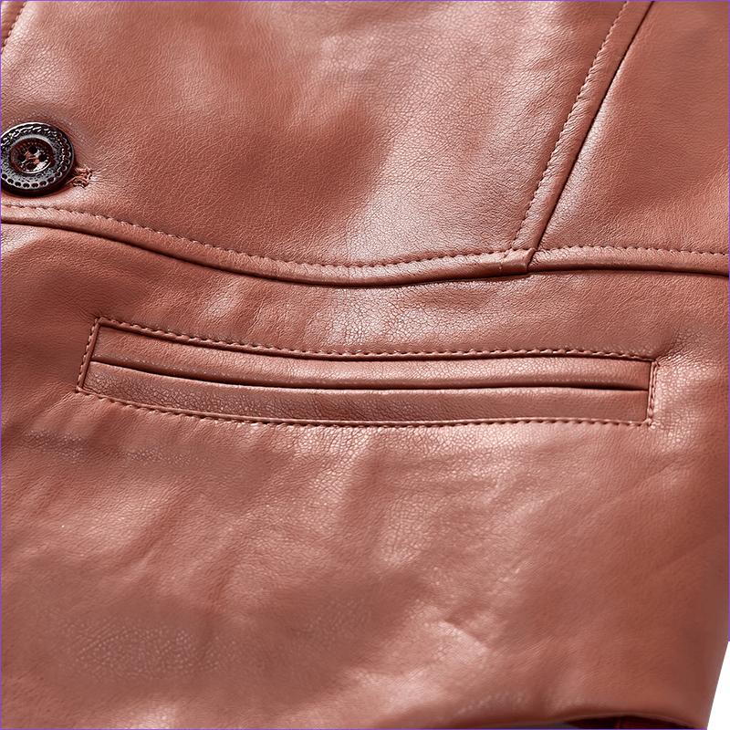 Men's Four Seasons Casual Formal Layering Leather Vest - image 9
