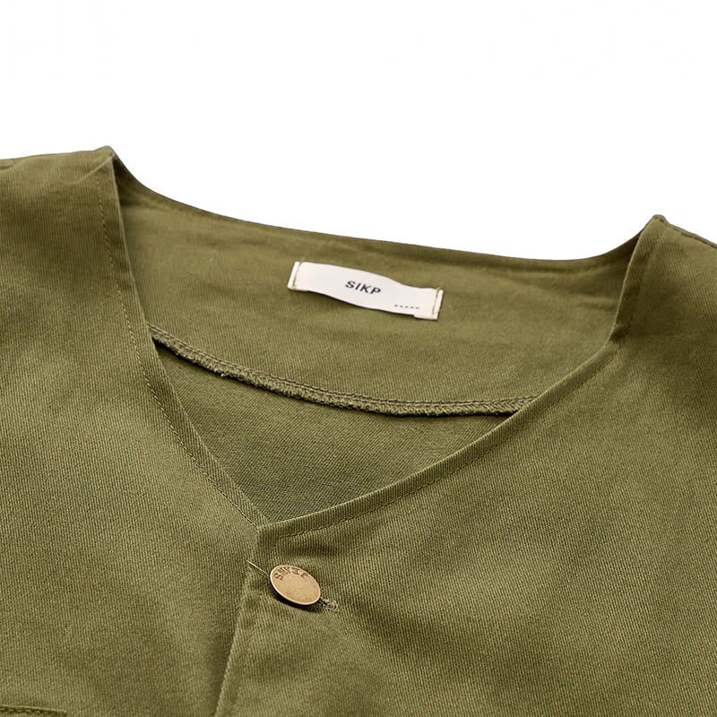 Multi-pocket Tactical Style Canvas Workwear Vest - image 6