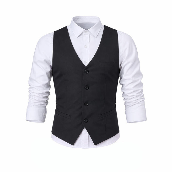 Men's All Season Work Waistcoat Daily Wedding Banquet Suit Vest - image 12