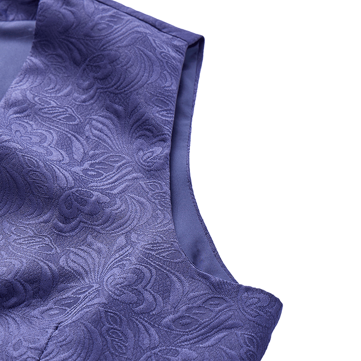 Men's Jacquard Textured Casual Halloween Party Suit Vest - image 12