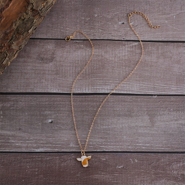 The Little Moo Genuine Cowhide Cow Head Necklace - image 5