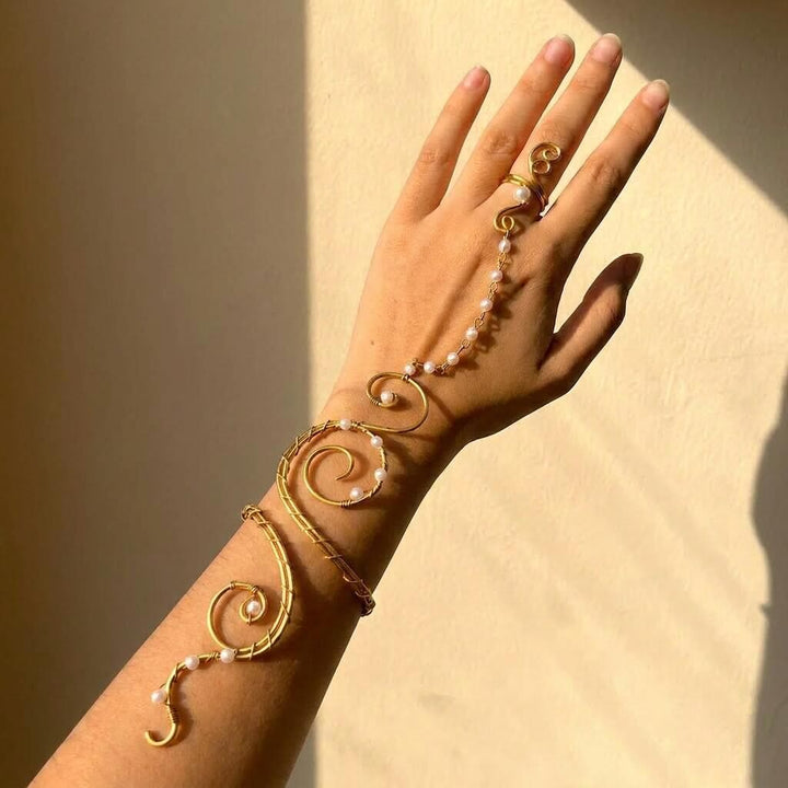 Ethereal Flower Pearl Buds Art Swirls Armlet - Style #13 - image 23