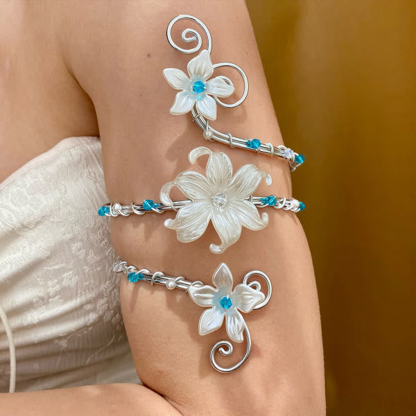 Ethereal Flower Pearl Buds Art Swirls Armlet - Style #7 - image 16