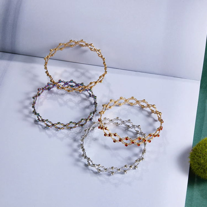 Magic Convertible Rhinestone Folding Bracelet Ring - image 10