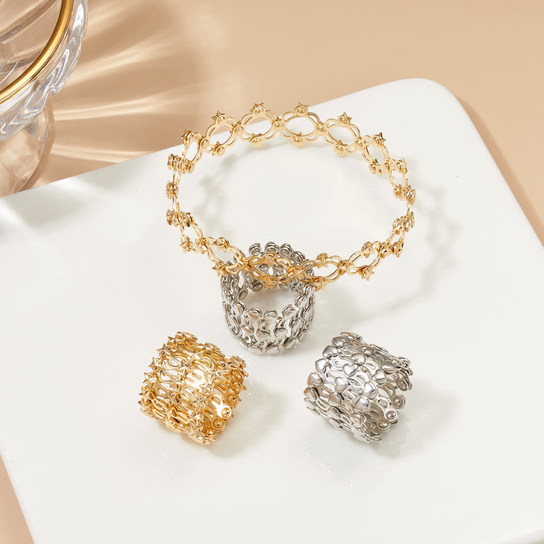 Magic Convertible Rhinestone Folding Bracelet Ring - image 3