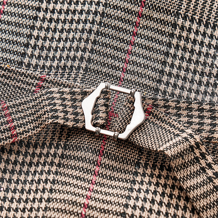 Vintage Heritage Style Checkered V-Neck Suit Vest - image 8