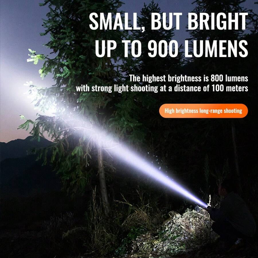 Outdoor Mini LED Dual Beam Rechargeable Flashlight Keychain - image 5