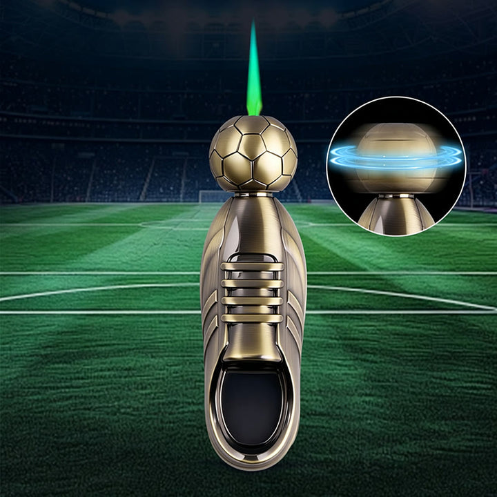 Novelty Football Boot Kicking Soccer Ball Butane Lighter - Bronze - image 8