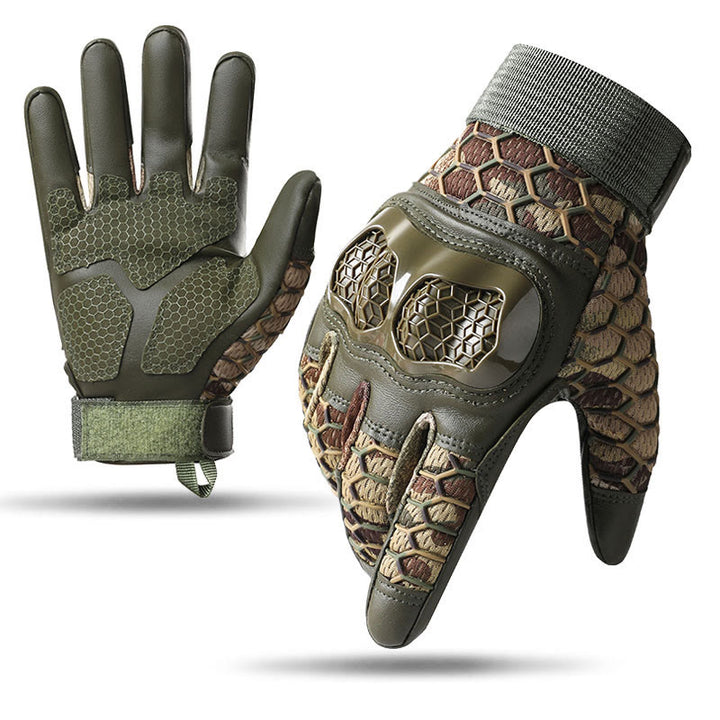 Protective Shooting Tactical Gloves With Knuckle Protection - Camo - XL - image 0