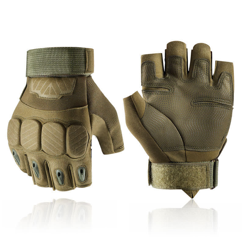 Tactical Mountain Bike Gloves With Hard Knuckle Protection - Army Green - XL - image 0