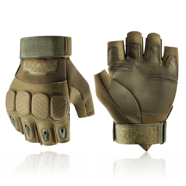 Tactical Mountain Bike Gloves With Hard Knuckle Protection - Army Green - XL - image 0