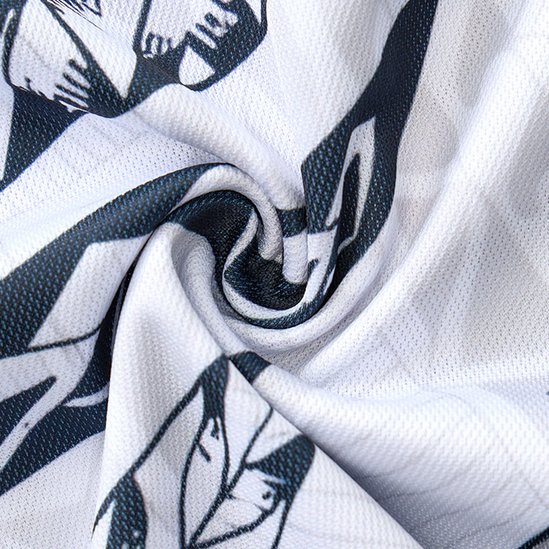 Black & White Polynesian Pattern 3D Print Zipper Collar Polo Shirt - image 6