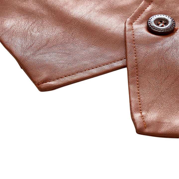 Men's Vintage Cowboy Biker Faux Leather Western Vest - image 8