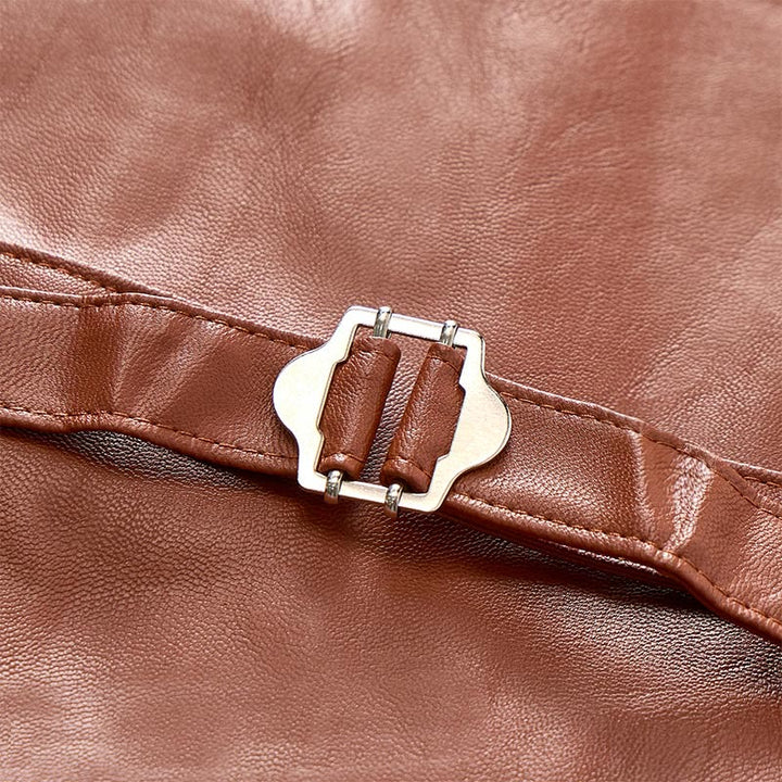 Men's Vintage Cowboy Biker Faux Leather Western Vest - image 10