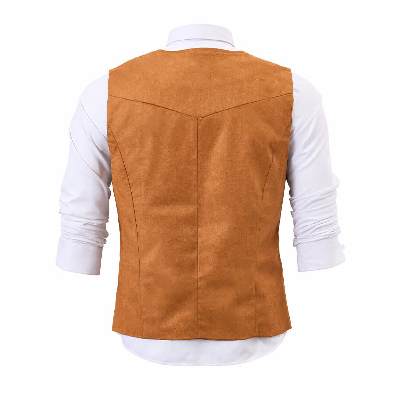 Men's Traditional Western Essential Brown Cowboy Vest - image 10