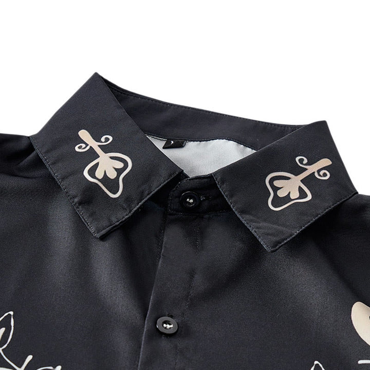 Black Western Floral Printed Cowboy Yoke Shirt - image 4