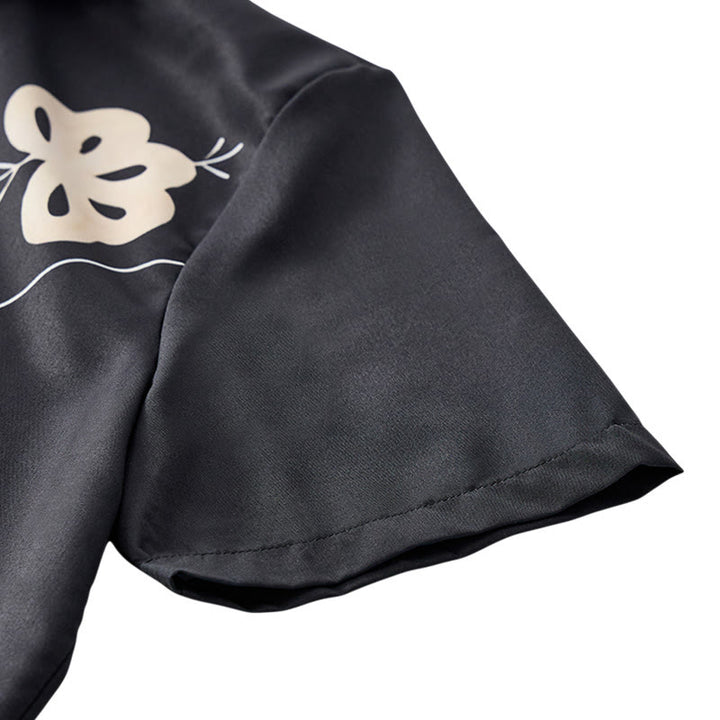 Black Western Floral Printed Cowboy Yoke Shirt - image 7