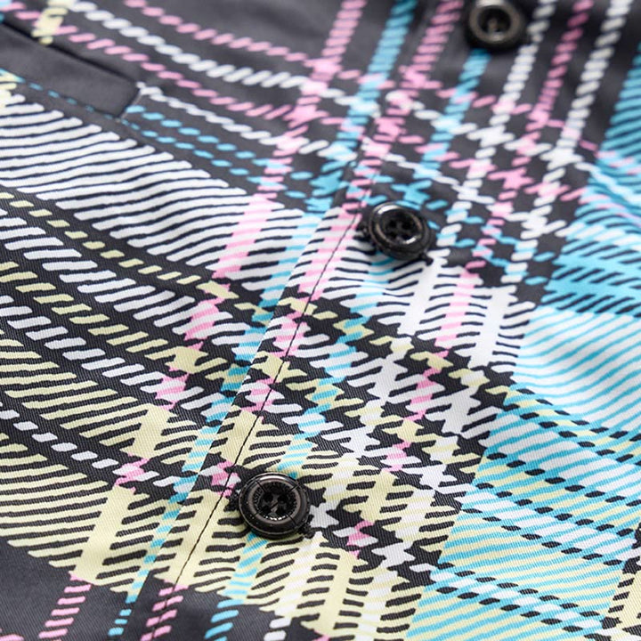 Colorful Tartan Plaid Statement Festive Suit Vest - image 5