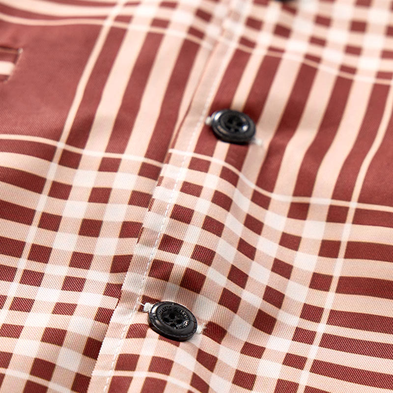 Brown Heritage Check British Gentleman Suit Vest - image 5