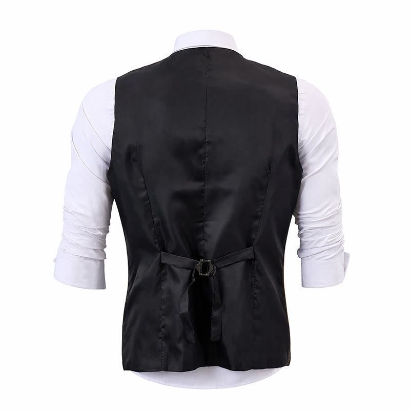 Men's Plaid Pattern Peaky Blinders Inspired Suit Vest - image 12