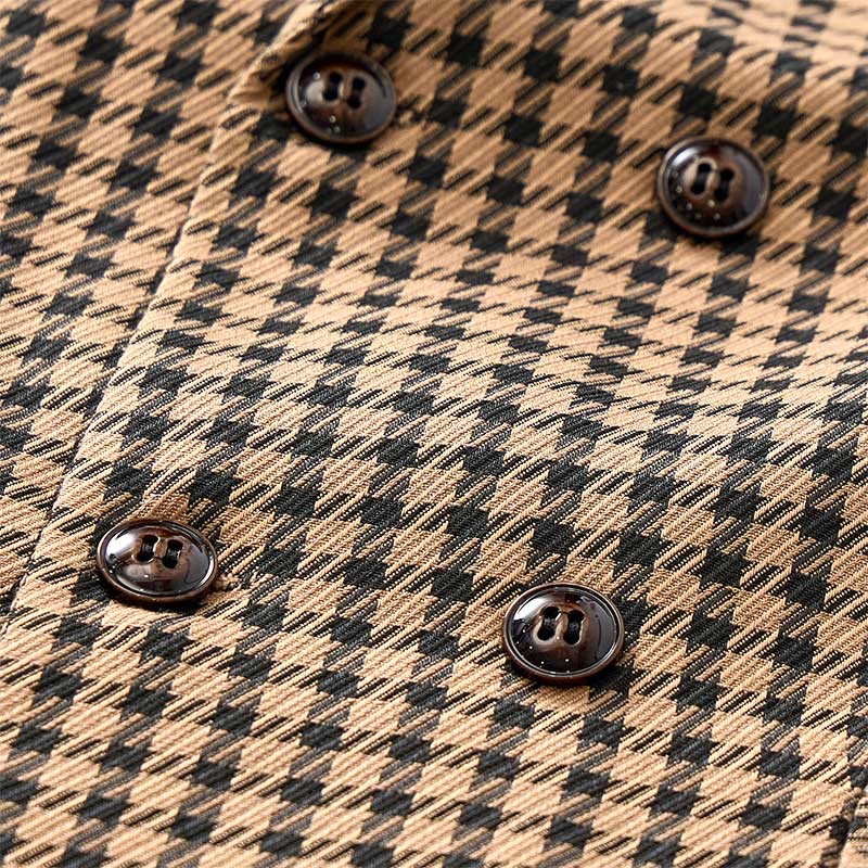 Men's Houndstooth Plaid Middle Ages Style Suit Vest - image 5