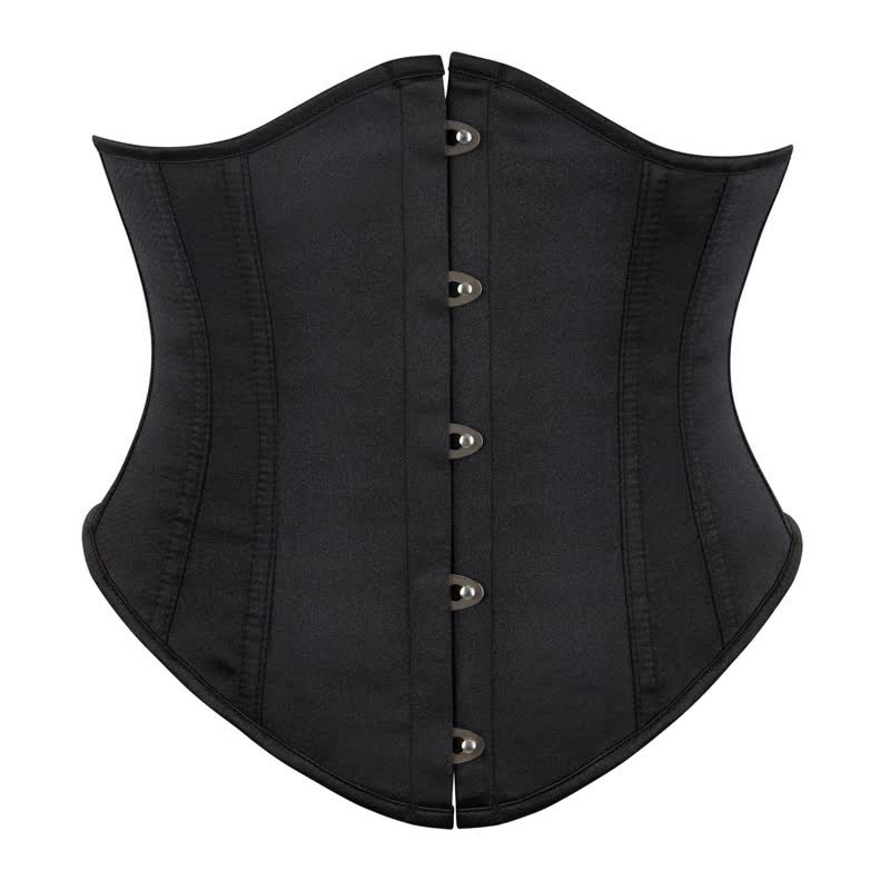 Women's Steampunk Waspie Underbust Corset For Dresses - Black - 2XL - image 1