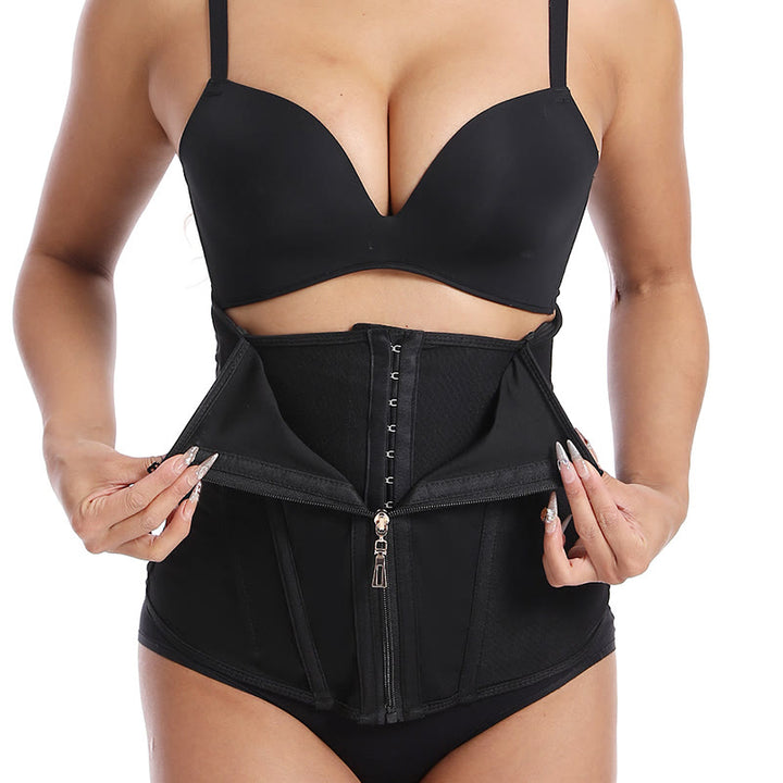 Women Nylon Boned Waist Trainer Multi Rear Hook Tummy Control Slim Corset Shaper - image 10