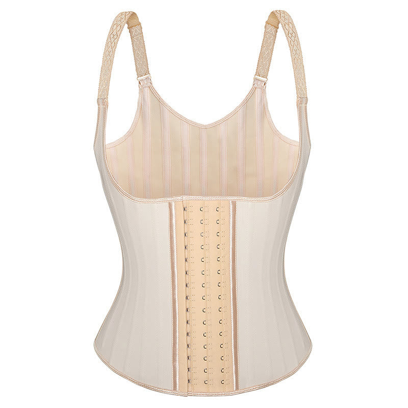 Women Latex Postpartum Shaper 25 Steel Bones Waist Trainer Vest Corset - Nude - 6XL - image 3
