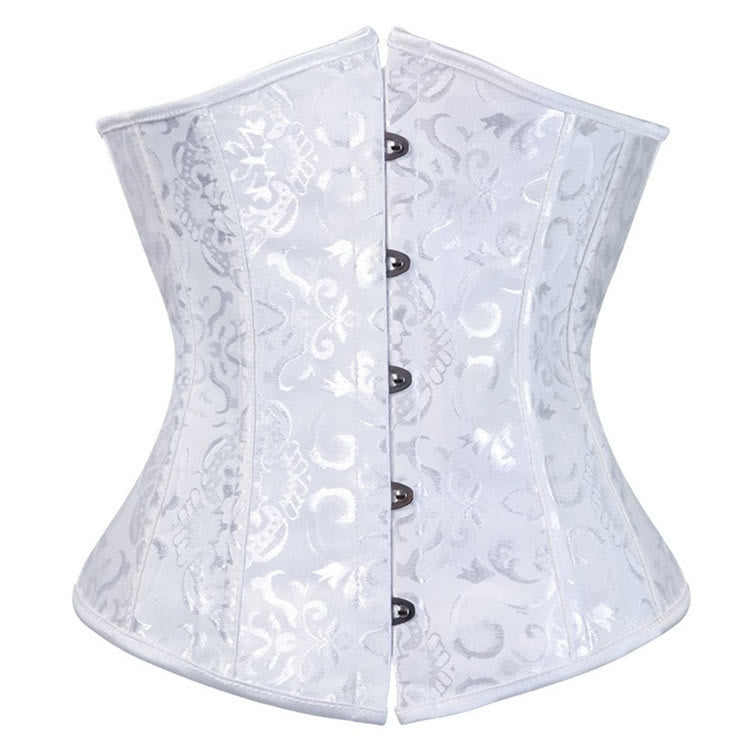 Women Polyester Lace Corset Off  Tummy Control Body Shaper - White - XL - image 4