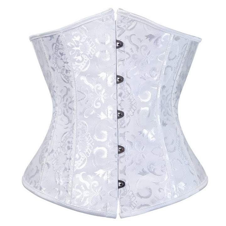 Women Polyester Lace Corset Off  Tummy Control Body Shaper - White - XL - image 4