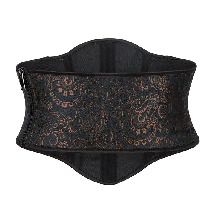 Women Retro Jacquard Waist Shaper 13 Bones Steel Boned Corset Tightening Hourglass Body Shapewear - image 2