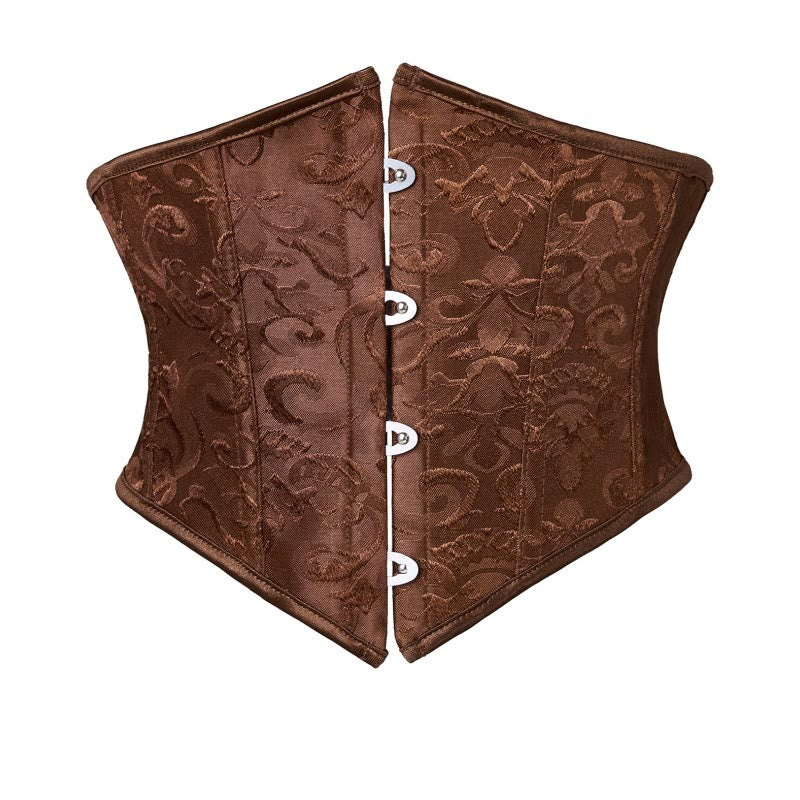 Women Underbust Corset Waist Trainer Tummy Control Shaper - Coffee - 2XL - image 1